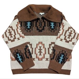 Amber Massey X Pink Lily western roll neck pull over